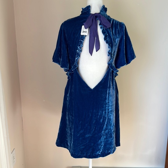 Free People Gum Drop Mini Dress Blue - Picture 8 of 16